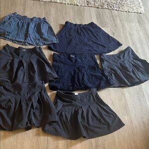 Cherokee Navy and Black Circle & Skater Skirt Set